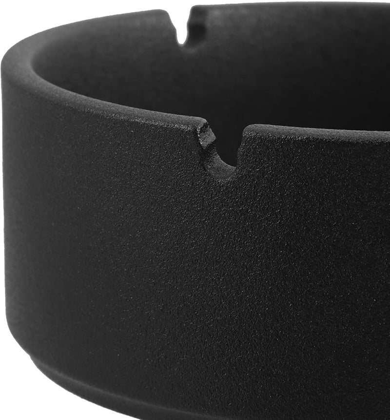 منفضة سيراميك مستديرة مقاومة للرياح حامل رماد من البورسلين مقاوم للحرارة العالية للسجائر المنزل المكتب الحديقة - Image 3